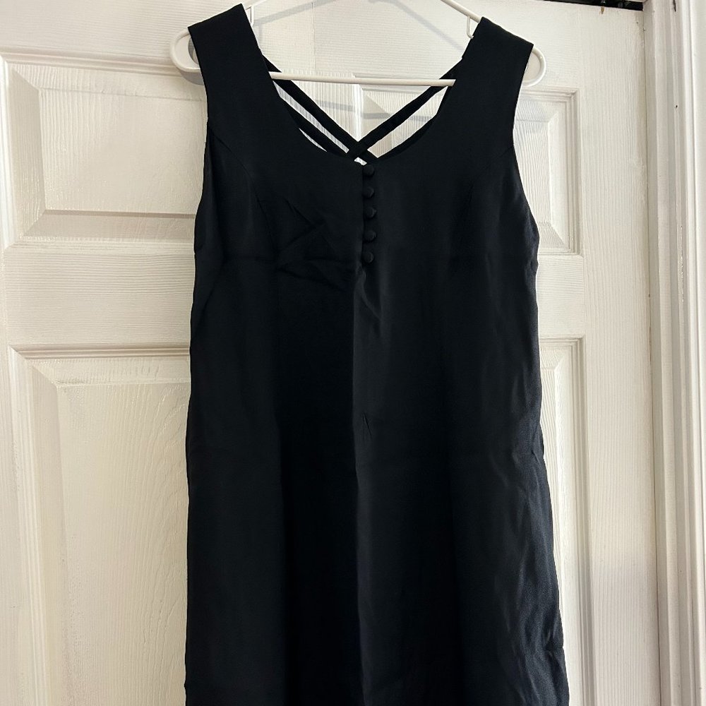 Jessica Lauren Sleeveless Vintage Black Dress, Size Medium